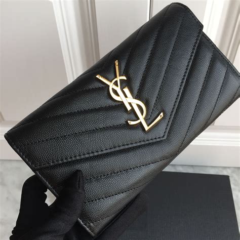 YSL chanel caviar wallet review